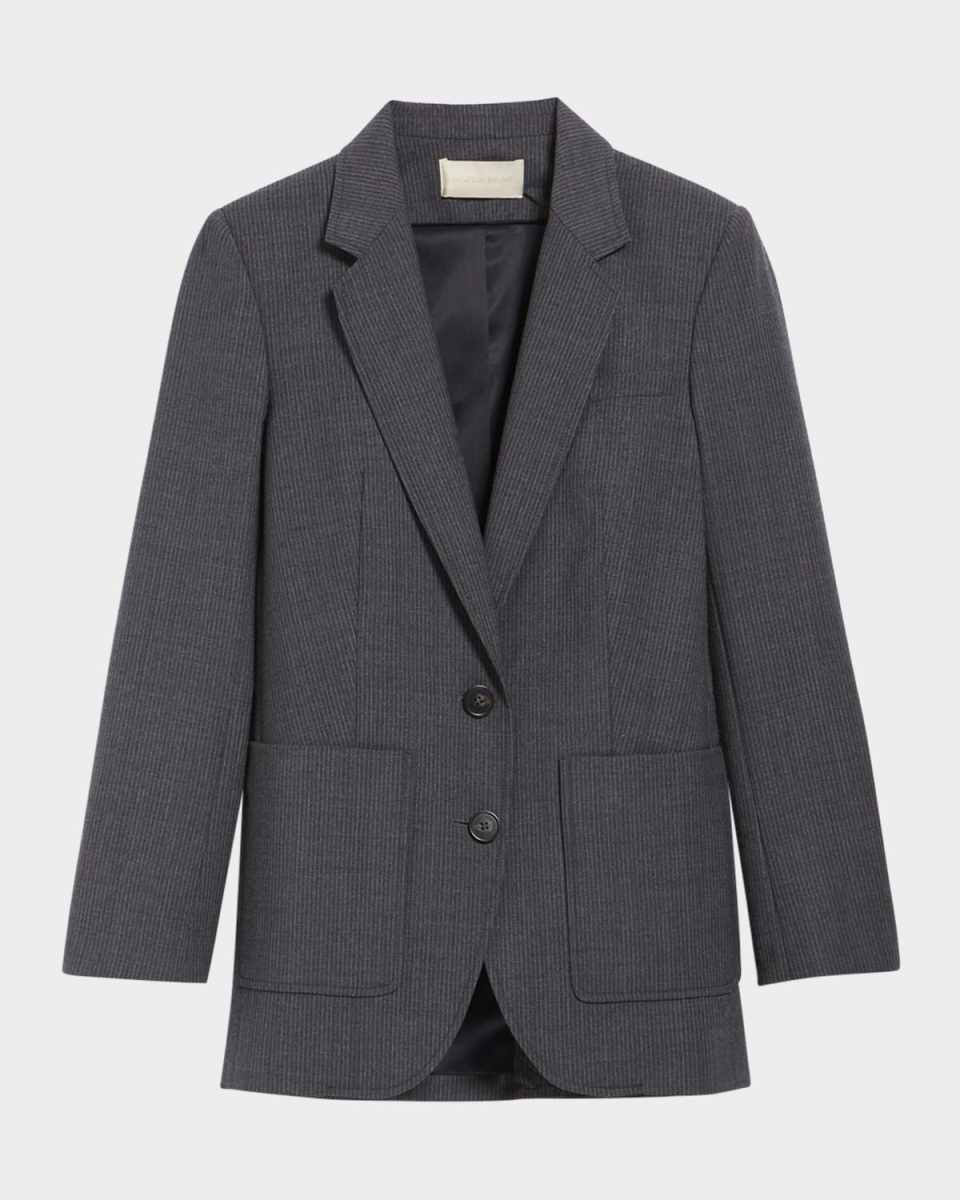 Bradley Single-Breasted Pinstripe Jacket
